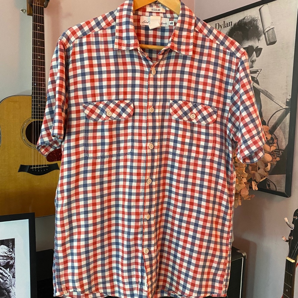 Plaid Short Sleeve Button Down